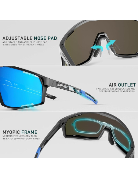 Gafas de sol KAPVOE polarizadas UV400 para ciclismo y deportes