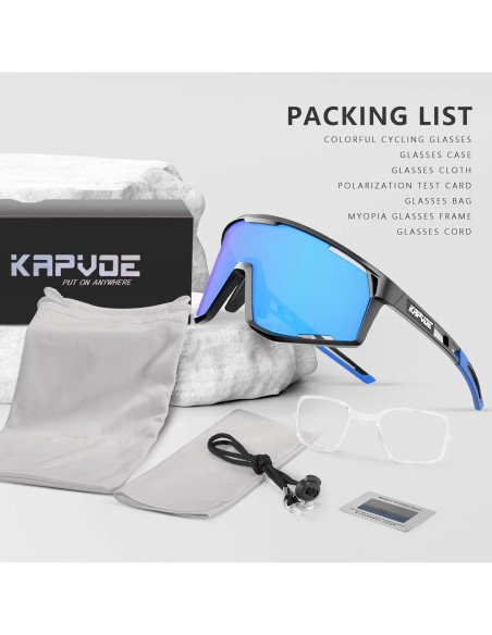 Gafas de sol KAPVOE polarizadas UV400 para ciclismo y deportes
