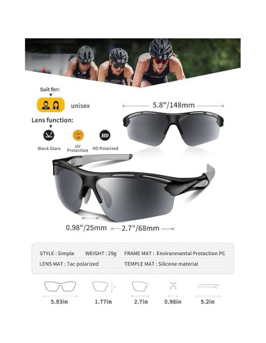 Gafas de Seguridad Policarbonato Anti-Rayas UV 99.9% Plata