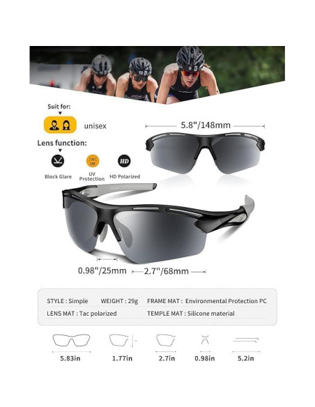 Gafas de Seguridad Policarbonato Anti-Rayas UV 99.9% Plata