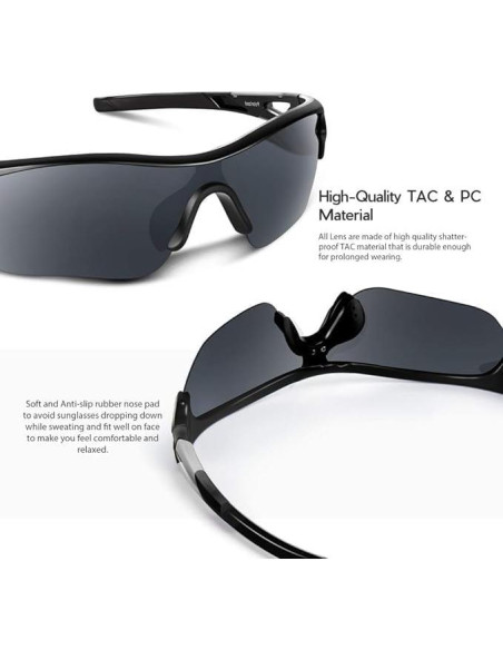 Gafas de Seguridad Policarbonato Anti-Rayas UV 99.9% Plata