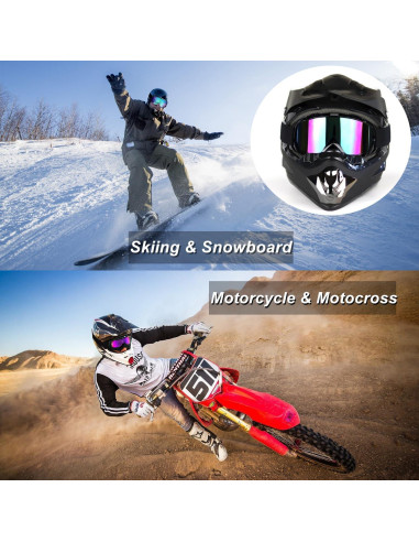 Gafas de Motocross LJDJ Lj24-06 con Lentes UV y Antivaho