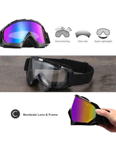Gafas de Motocross LJDJ Lj24-06 con Lentes UV y Antivaho
