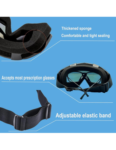 Gafas de Motocross LJDJ Lj24-06 con Lentes UV y Antivaho