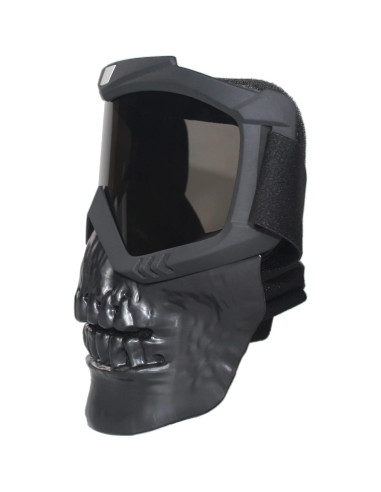 Gafas de Motocicleta Vintage Calavera con Lente Gris