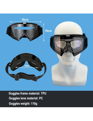 Gafas de Motocicleta LJDJ Lj24-06-bt a Prueba de Viento