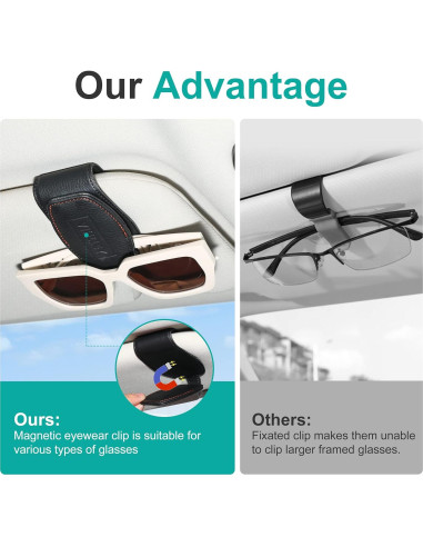 Soporte de Gafas Vinlley para Visera de Coche - Negro