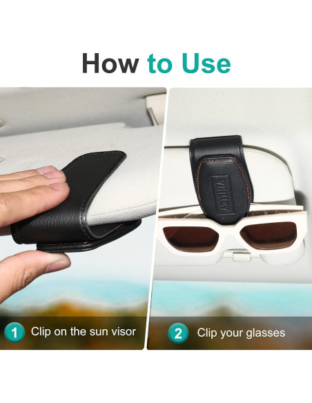 Soporte de Gafas Vinlley para Visera de Coche - Negro