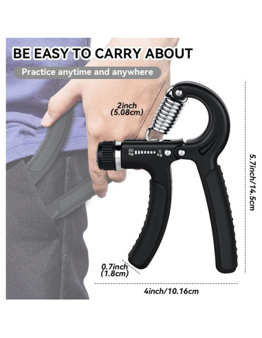 Fortalecedor de Agarre de Mano Tenalleys Ajustable 5-60kg