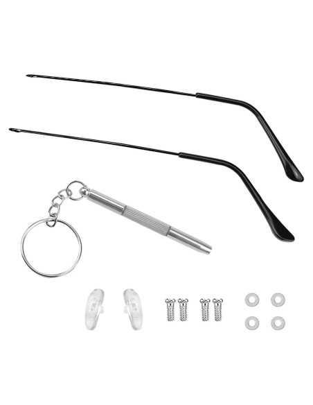 Brazos de Reemplazo para Gafas Metal LNQ Negro Universal