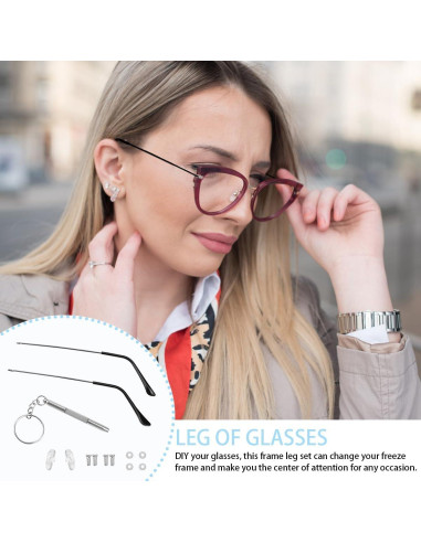 Brazos de Reemplazo para Gafas Metal LNQ Negro Universal