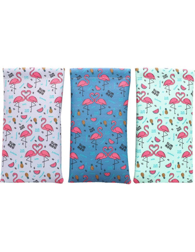 Pack 3 Fundas de Gafas PU con Tapa de Presión