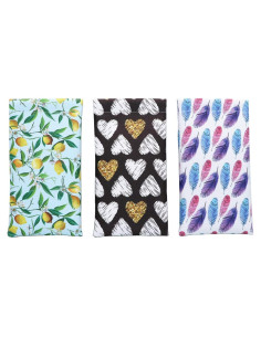 Pack 3 Fundas de Gafas PU con Tapa de Presión