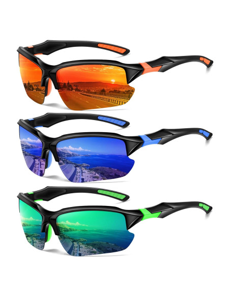 Gafas de sol deportivas DioKiw 3pack UV protección