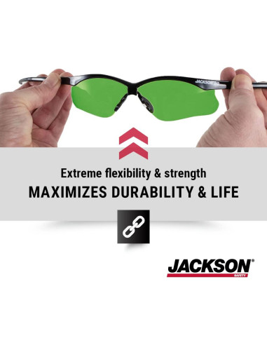 Gafas de Seguridad Jackson SG - Protección Ocular Unisex - ANSI Z87.1 - Paquete de 12