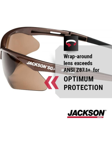 Gafas de Seguridad Jackson SG - Protección UV - Paquete 12