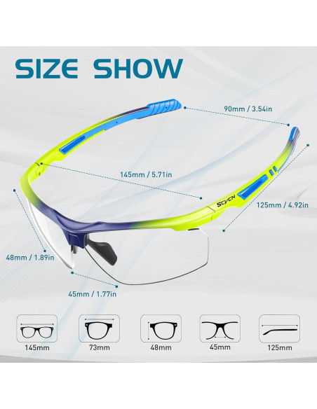 Gafas de sol fotocromáticas SCVCN UV400 para deportes