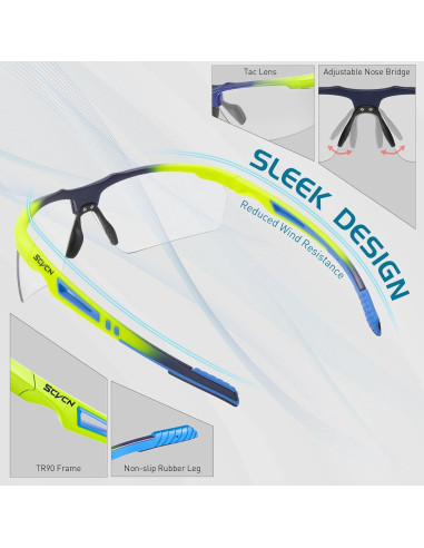 Gafas de sol fotocromáticas SCVCN UV400 para deportes