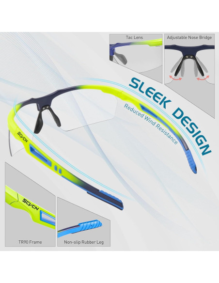 Gafas de sol fotocromáticas SCVCN UV400 para deportes