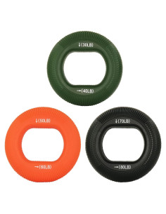 Entrenador de Fuerza de Agarre SIMPLECOOL 30-80 Lbs 3 Piezas