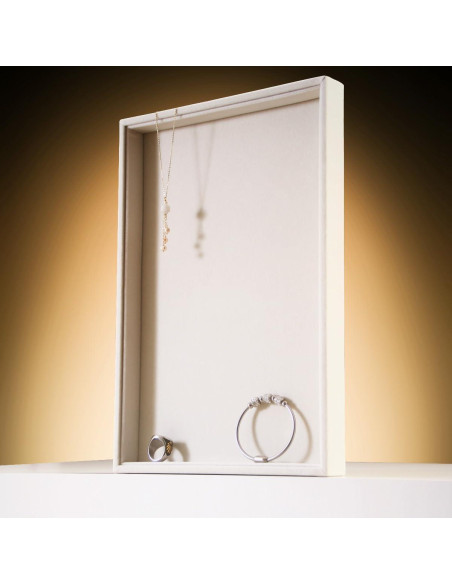 Organizador de Joyería Coward 2 Piezas Terciopelo Beige