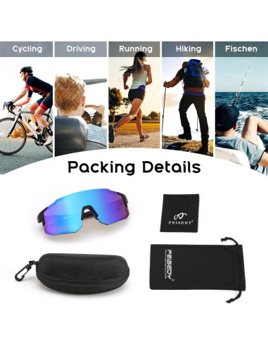 Gafas de sol deportivas FEISEDY UV400 para ciclismo