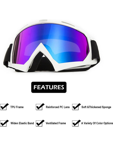 Gafas de Motocross Immoono con Balaclava y Lentes HD