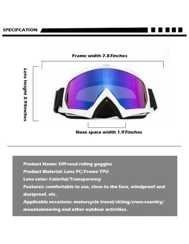 Gafas de Motocross Immoono con Balaclava y Lentes HD