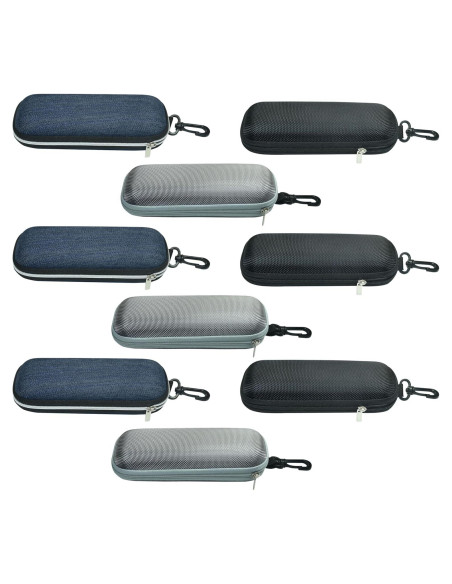 Estuches para gafas semi-rígidos unisex - 9 piezas