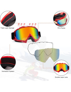 Gafas de Motocross ZukMi Unisex con Lente Anti Rayones 2