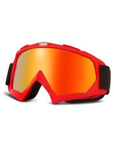 Gafas de Motocross KEMIMOTO Rojo Lente Rojo UV 100%
