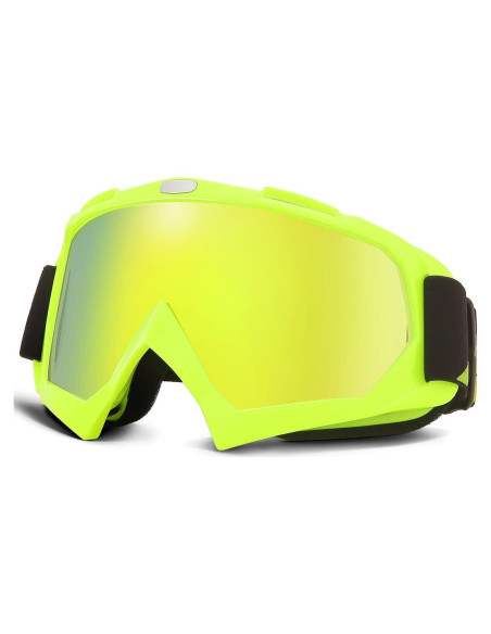Gafas de Motocross KEMIMOTO - Lentes Amarillo-Dorado UV
