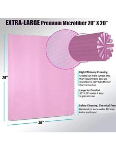Paño de limpieza microfibra 50x50cm Rosa JOS para pantallas 2