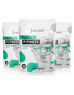 Chicle de Menta Sin Azúcar Jawliner - Entrenador de Mandíbula 6 Meses