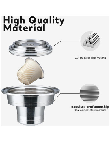 Adaptador de cápsulas reutilizables V,ertuo para Nespresso GCA1