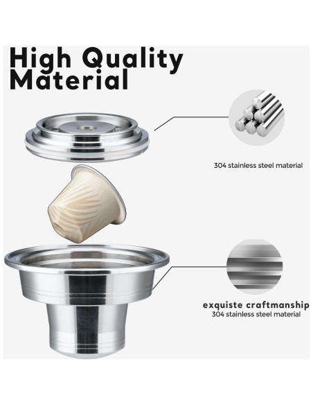 Adaptador de cápsulas reutilizables V,ertuo para Nespresso GCA1