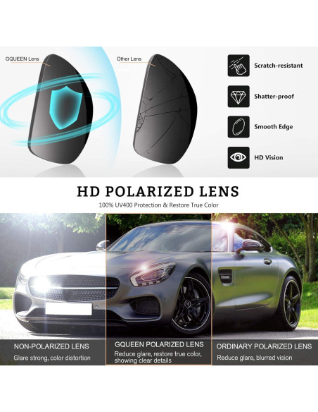 Gafas de Sol GQUEEN GQO6 Polarizadas Clásicas para Hombres y Mujeres