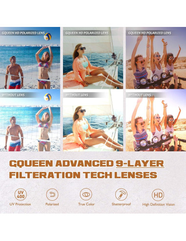 Gafas de Sol GQUEEN Polarizadas Clásicas para Hombres y Mujeres