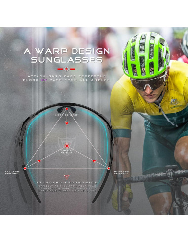 Gafas de sol ATTCL para ciclismo UV400, diseño ergonómico