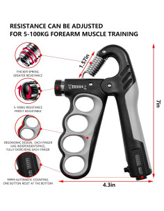 Fortalecedor de Agarre MXhme Ajustable 5-100KG para Mano 2