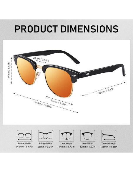 Gafas de Sol GQUEEN GQO6 Polarizadas UV400 para Hombres y Mujeres