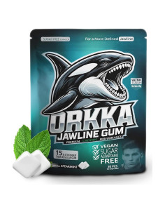Goma de Mandíbula ORKKA 15X Vegana Sabor Menta 30 Piezas