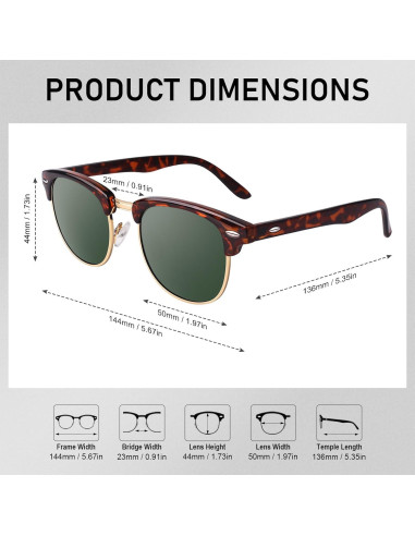 Gafas de Sol GQUEEN GQO6 Polarizadas UV400 para Hombres y Mujeres