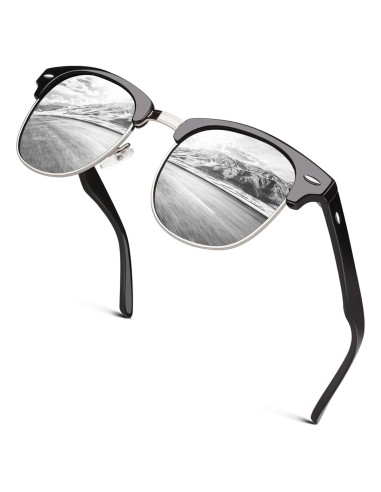 Gafas de Sol GQUEEN Polarizadas Clásicas UV400 Plata
