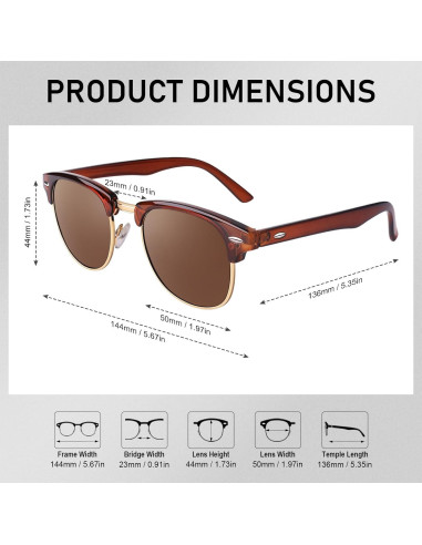 Gafas de Sol GQUEEN GQO6 Polarizadas para Hombres y Mujeres