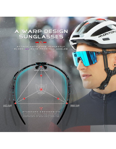 Gafas de sol ATTCL para ciclismo UV400, diseño ergonómico