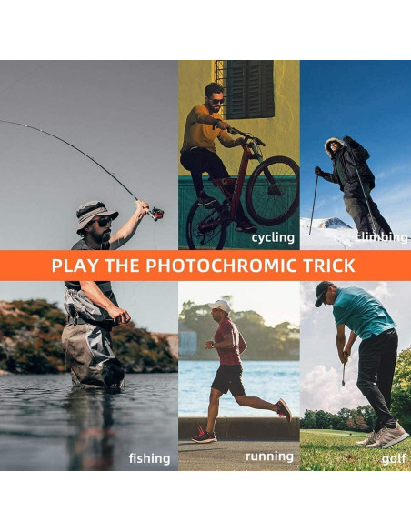 Gafas de sol fotocromáticas ROCKBROS para ciclismo UV400