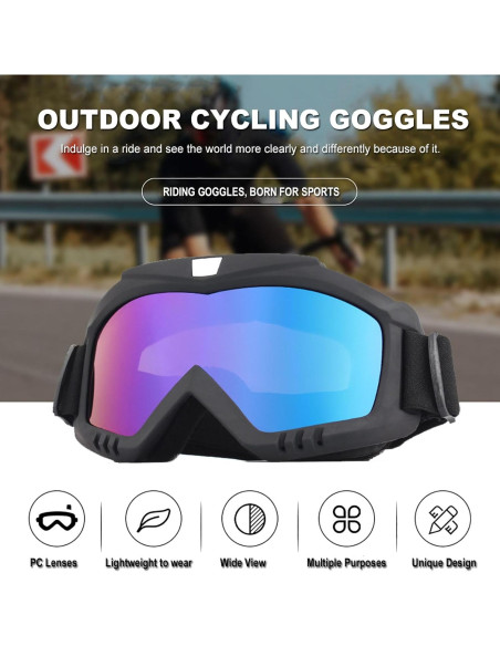 Gafas de Motocross Immoono con Bufanda - A prueba de Viento