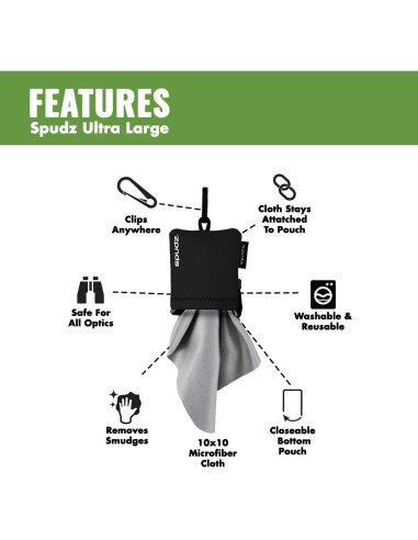 Paño de Microfibra Spudz Ultra | Rojo | 25,4 x 25,4 cm