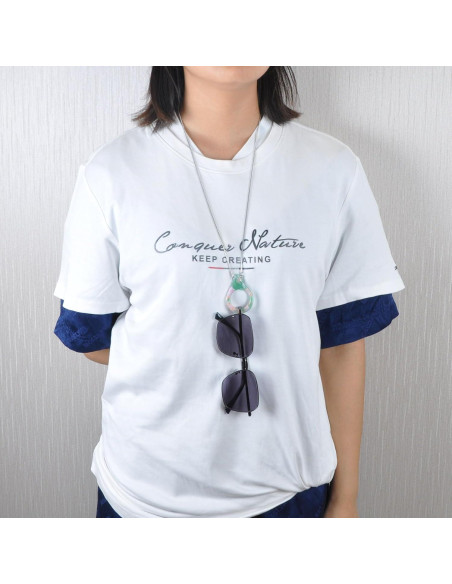 Cadena de Gafas de Sol Acero Inoxidable Verde YJGQ-001